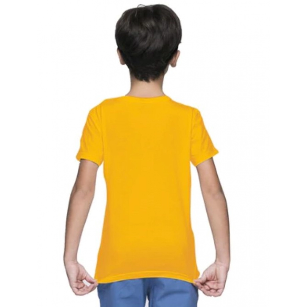 generic boys cotton plain half sleeve tshirt (yellow) generic boys cotton plain half sleeve tshirt (yellow)