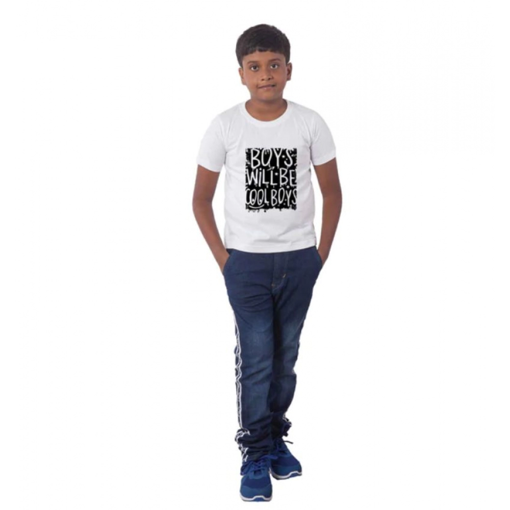 generic boys cotton will be cool half sleeve tshirt (white) generic boys cotton will be cool half sleeve tshirt (white)