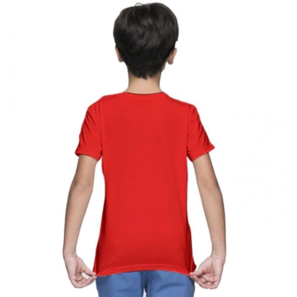 generic boys cotton plain half sleeve tshirt (red) generic boys cotton plain half sleeve tshirt (red)