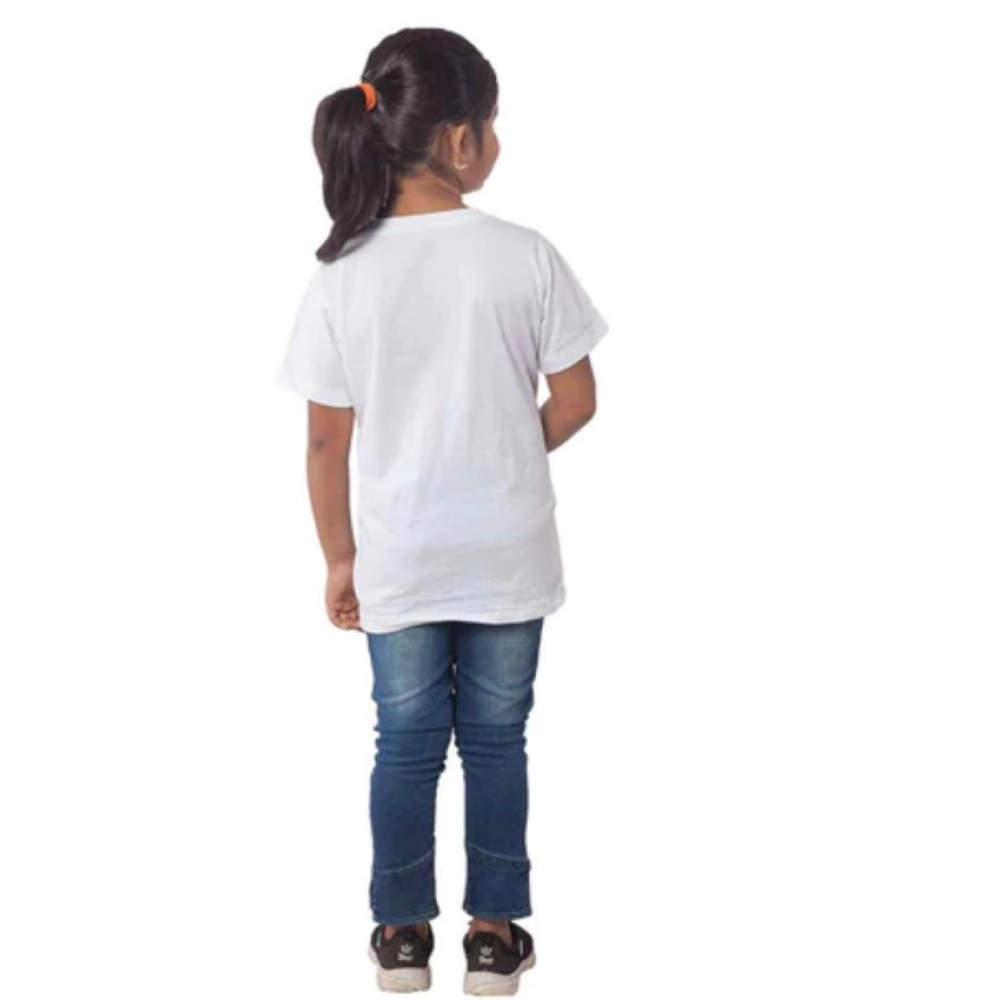 generic girls cotton adelie half sleeve tshirt (white) generic girls cotton adelie half sleeve tshirt (white)