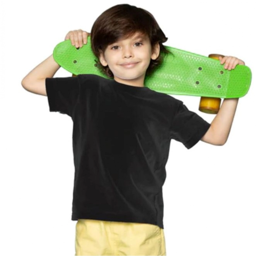 generic boys cotton plain half sleeve tshirt (black) generic boys cotton plain half sleeve tshirt (black)