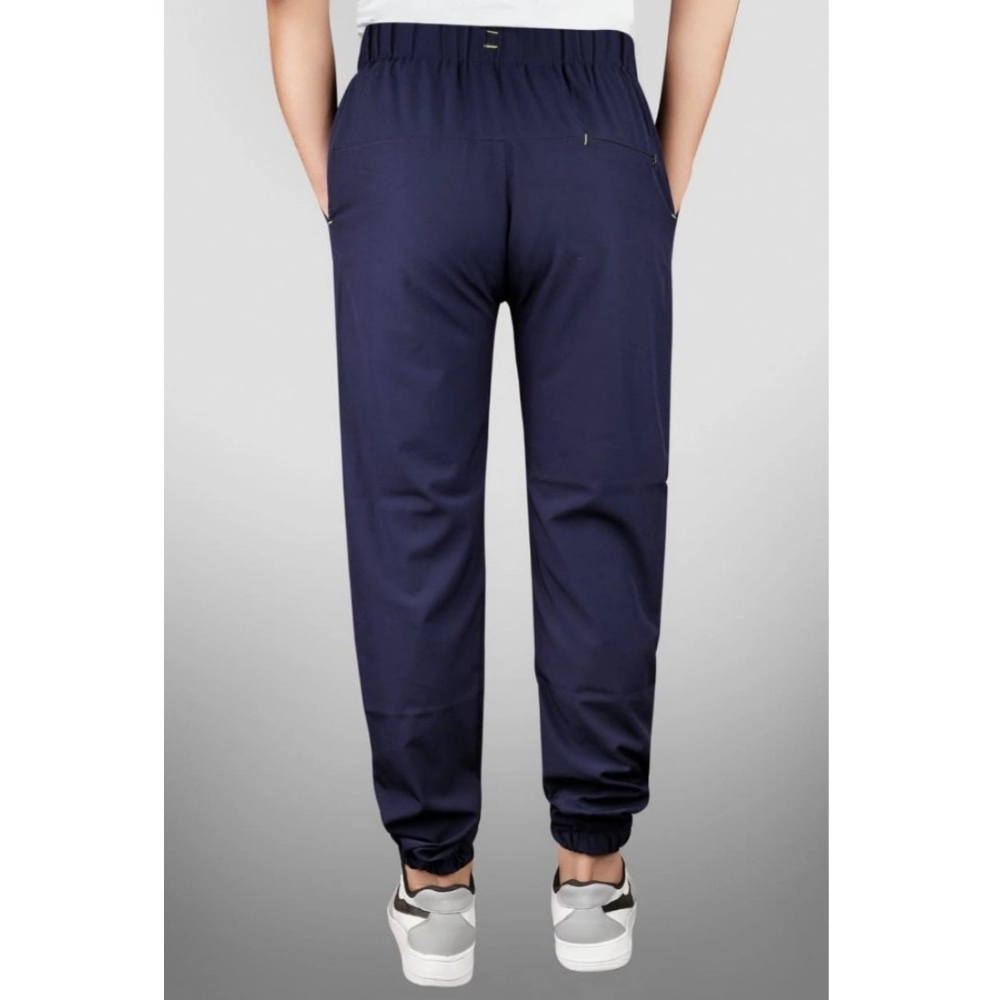 generic men's polyster solid track pant lower (navy blue) generic men's polyster solid track pant lower (navy blue)