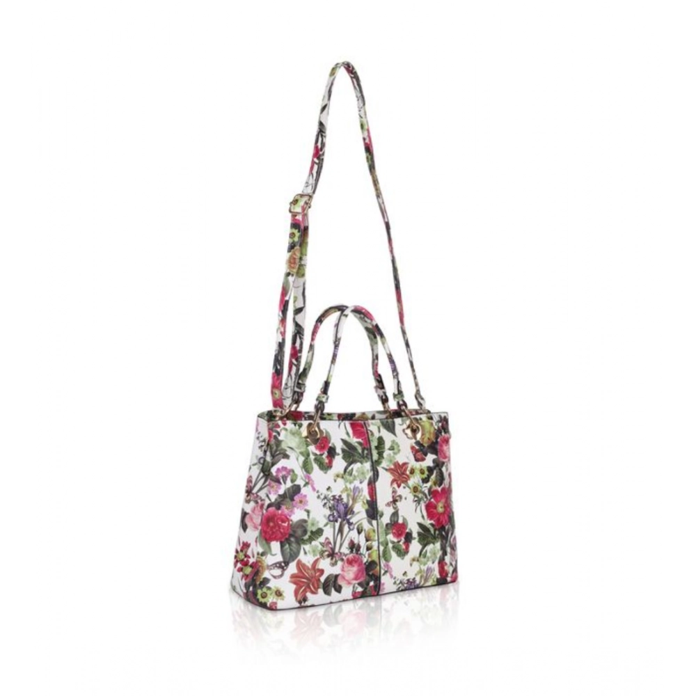 generic women's faux leather printed handheld bag (white pink) generic women's faux leather printed handheld bag (white pink)