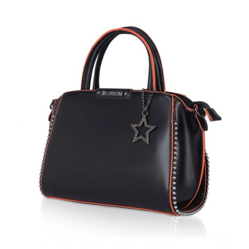 generic women's faux leather metal beads handbag (black) generic women's faux leather metal beads handbag (black)