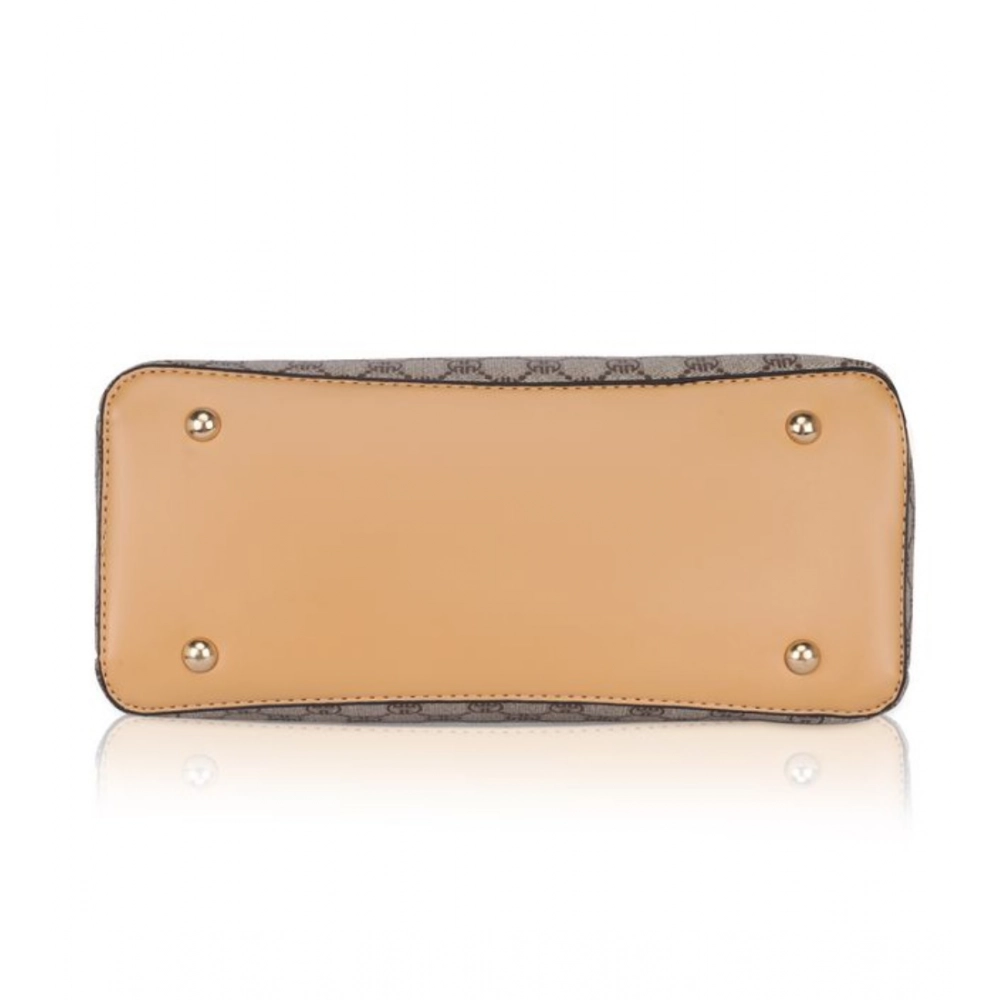 generic women's faux leather printed handbag (camel) generic women's faux leather printed handbag (camel)