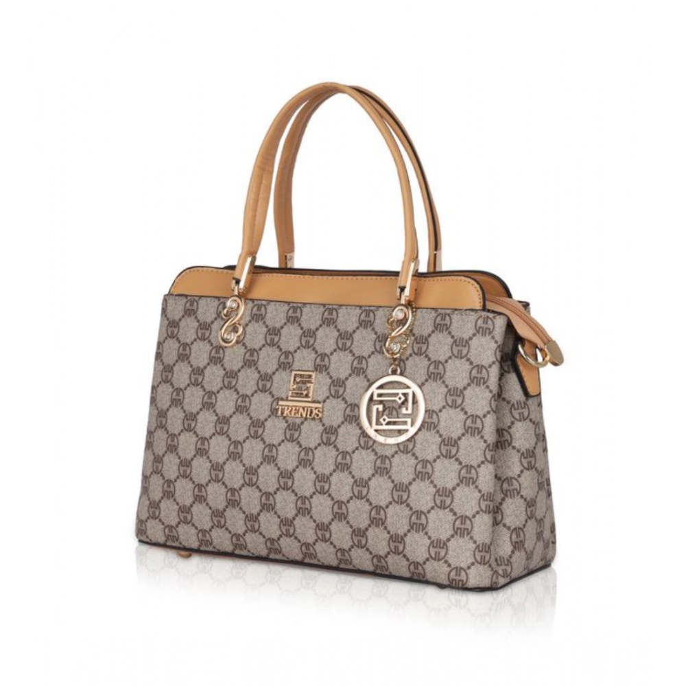 generic women's faux leather printed handbag (camel) generic women's faux leather printed handbag (camel)