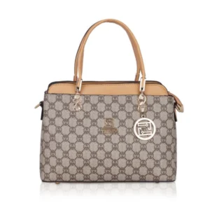 generic women's faux leather printed handbag (camel)