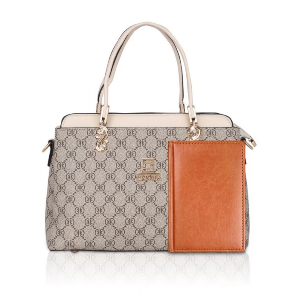 generic women's faux leather printed handbag (beige) generic women's faux leather printed handbag (beige)
