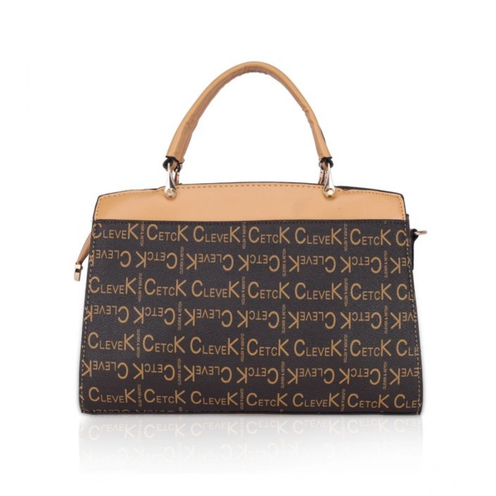 generic women's faux leather printed handbag (camel) generic women's faux leather printed handbag (camel)