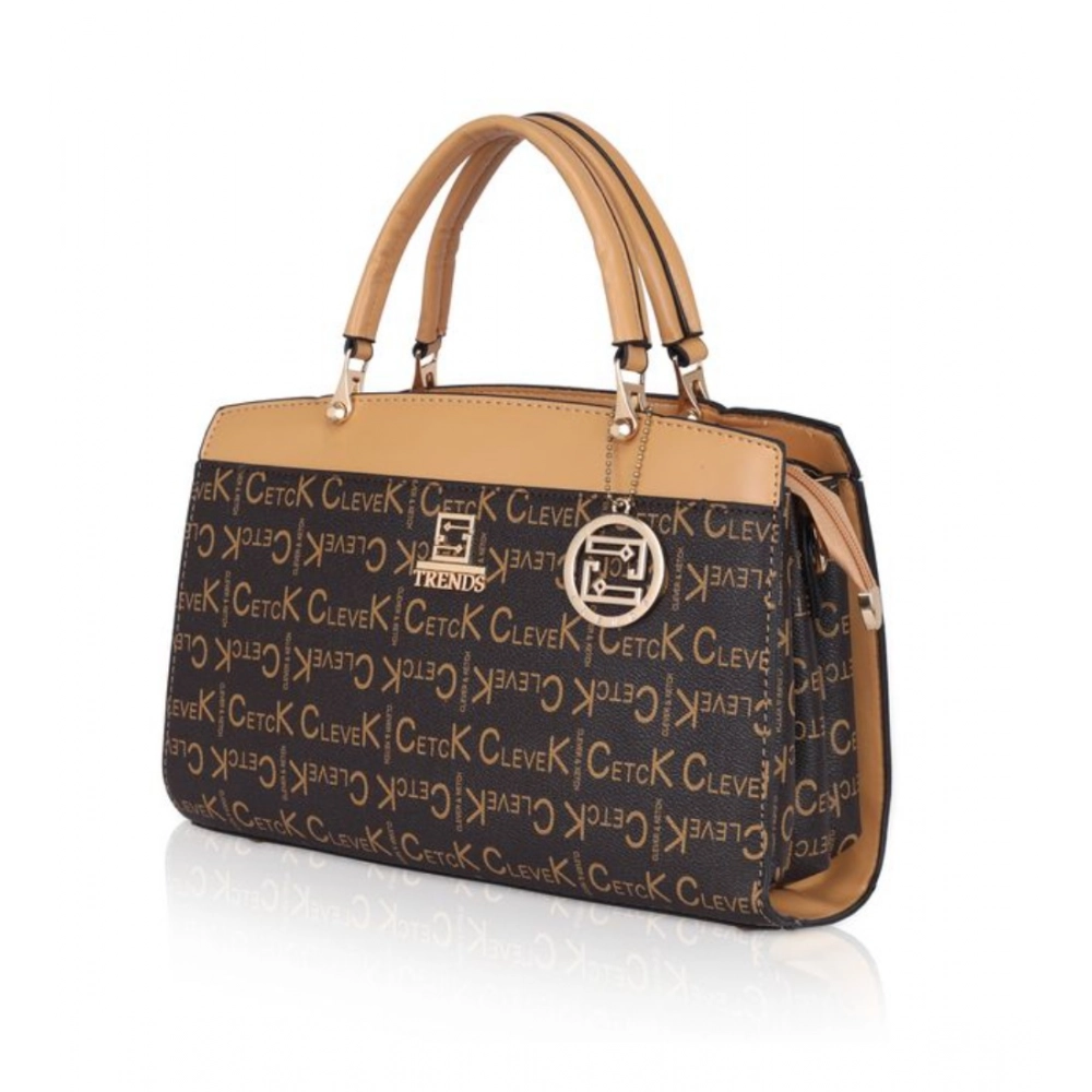 generic women's faux leather printed handbag (camel) generic women's faux leather printed handbag (camel)