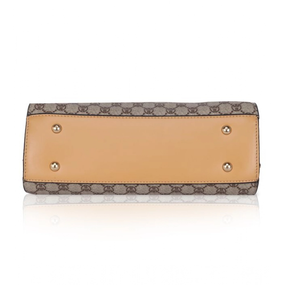 generic women's faux leather printed handbag (camel) generic women's faux leather printed handbag (camel)
