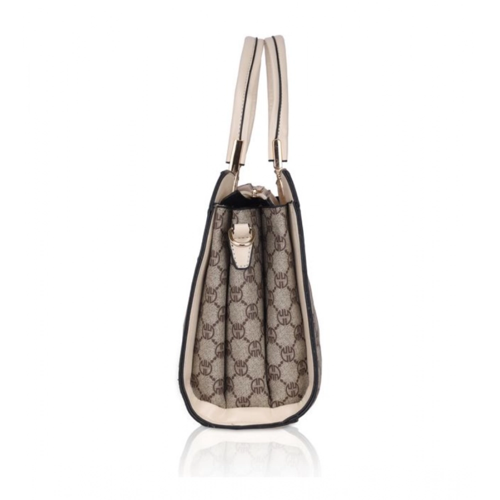generic women's faux leather printed handbag (beige) generic women's faux leather printed handbag (beige)