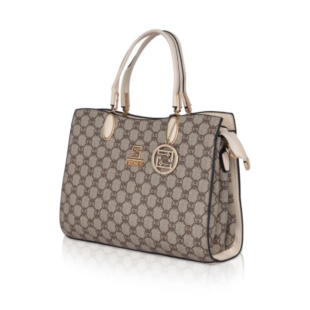 generic women's faux leather printed handbag (beige) generic women's faux leather printed handbag (beige)