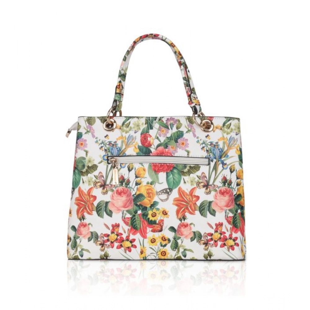 generic women's faux leather printed handheld bag (white orang) generic women's faux leather printed handheld bag (white orang)