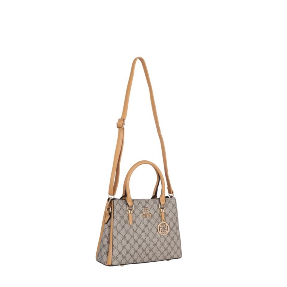 generic women's faux leather printed handbag (camel) generic women's faux leather printed handbag (camel)