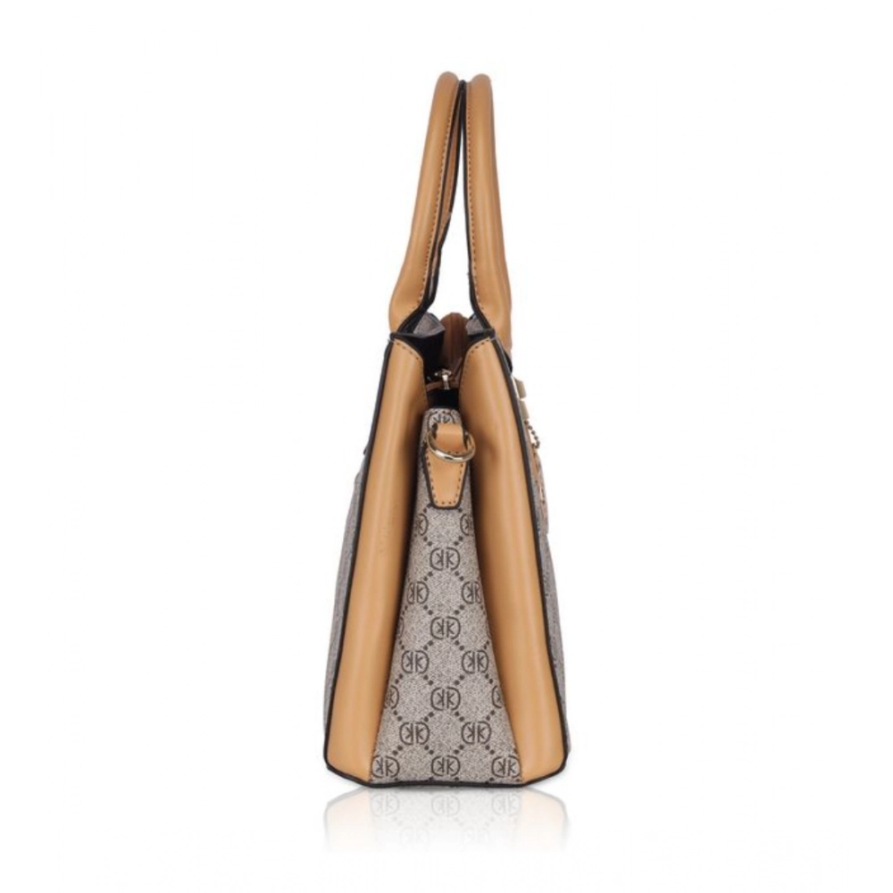 generic women's faux leather printed handbag (camel) generic women's faux leather printed handbag (camel)