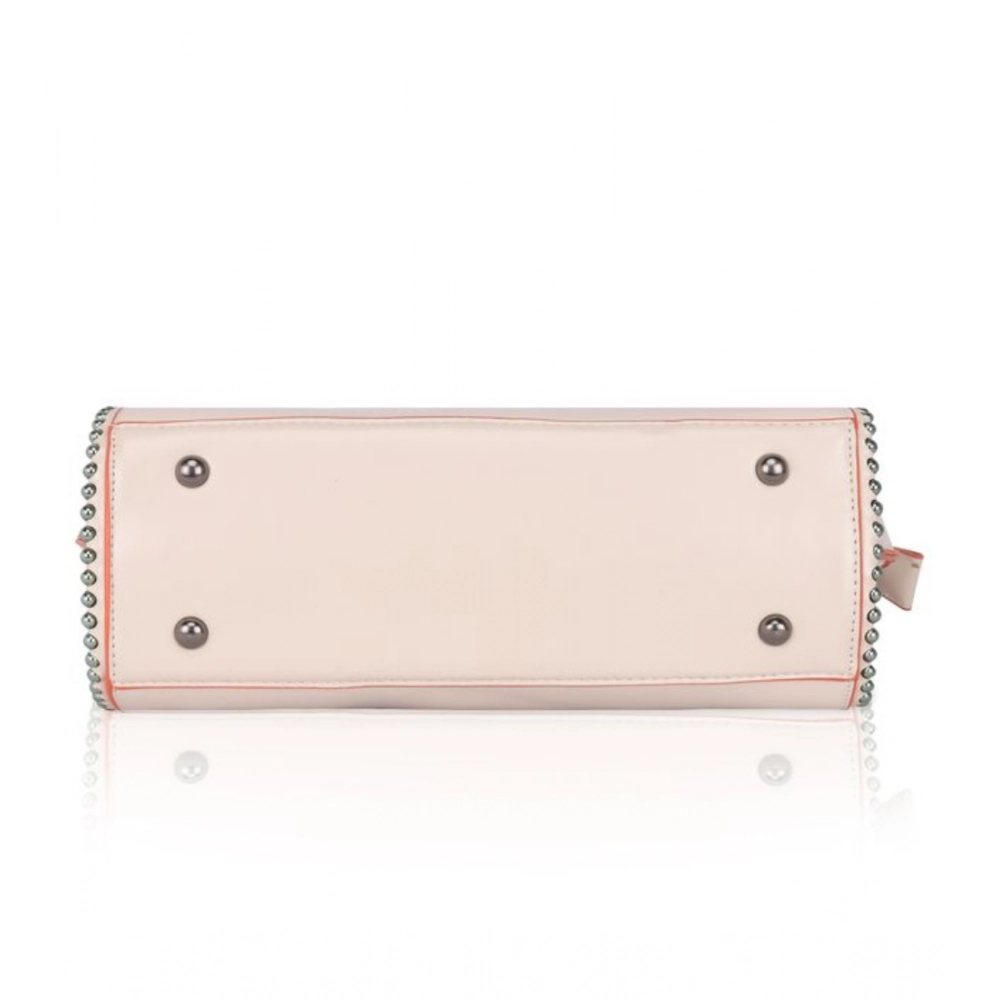 generic women's faux leather metal beads handbag (pink) generic women's faux leather metal beads handbag (pink)
