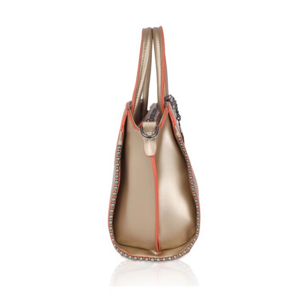 generic women's faux leather metal beads handbag (gold) generic women's faux leather metal beads handbag (gold)