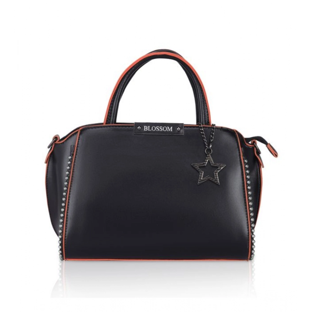 generic women's faux leather metal beads handbag (black) generic women's faux leather metal beads handbag (black)