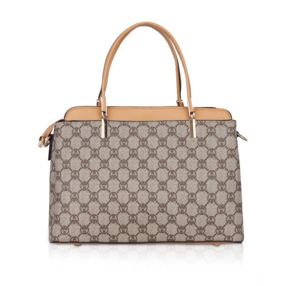 generic women's faux leather printed handbag (camel) generic women's faux leather printed handbag (camel)