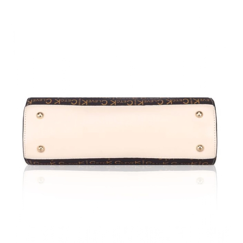 generic women's faux leather printed handbag (beige) generic women's faux leather printed handbag (beige)