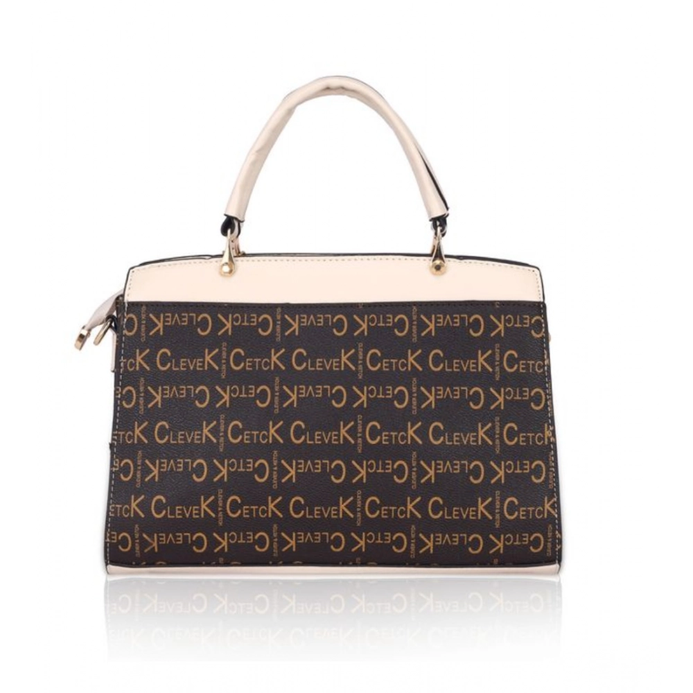 generic women's faux leather printed handbag (beige) generic women's faux leather printed handbag (beige)