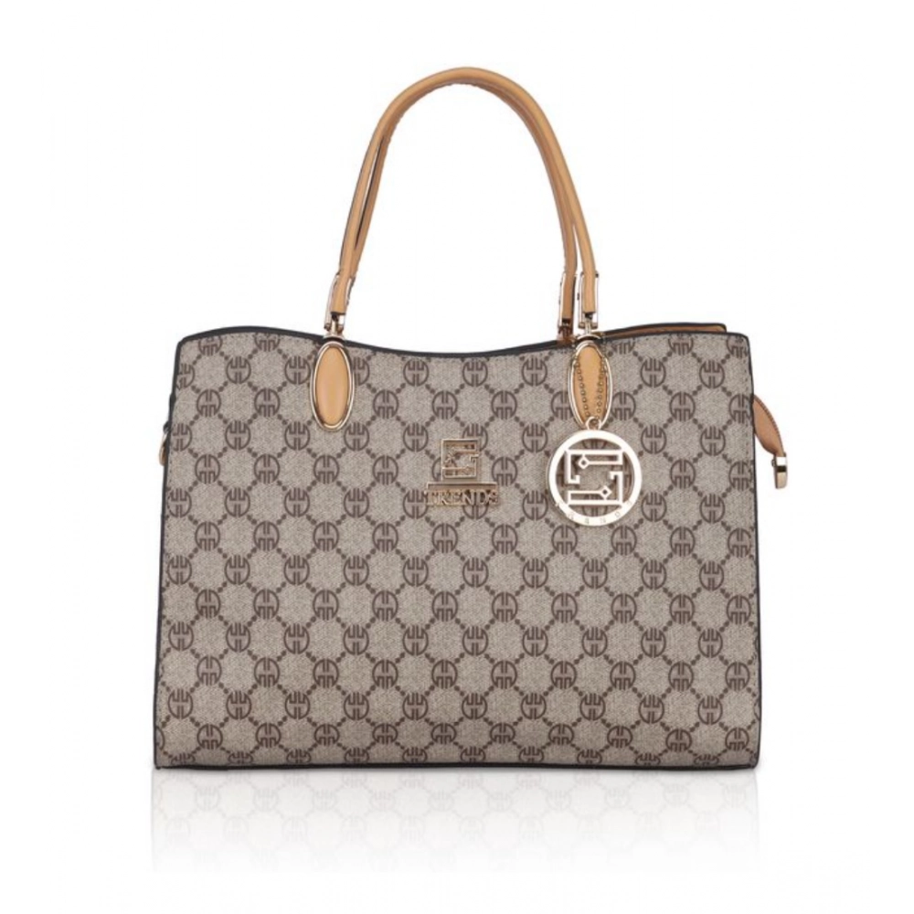 generic women's faux leather printed handbag (camel) generic women's faux leather printed handbag (camel)