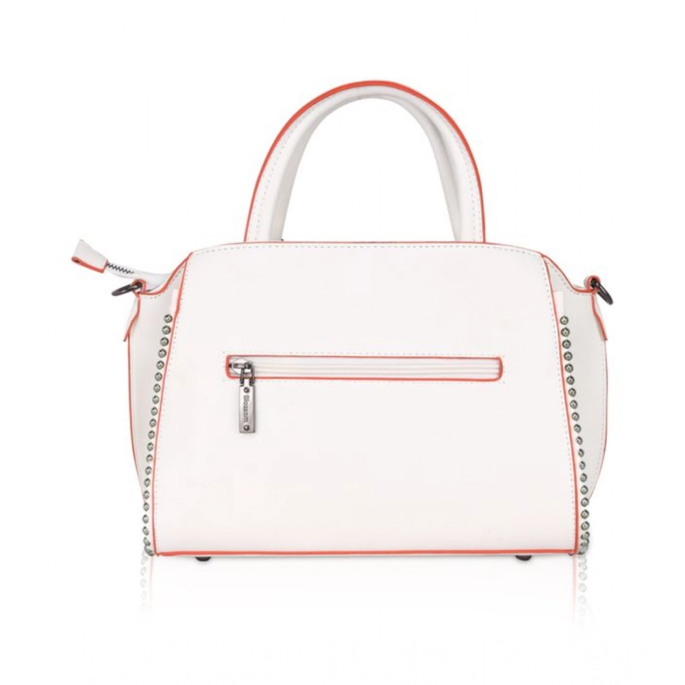 generic women's faux leather metal beads handbag (white) generic women's faux leather metal beads handbag (white)
