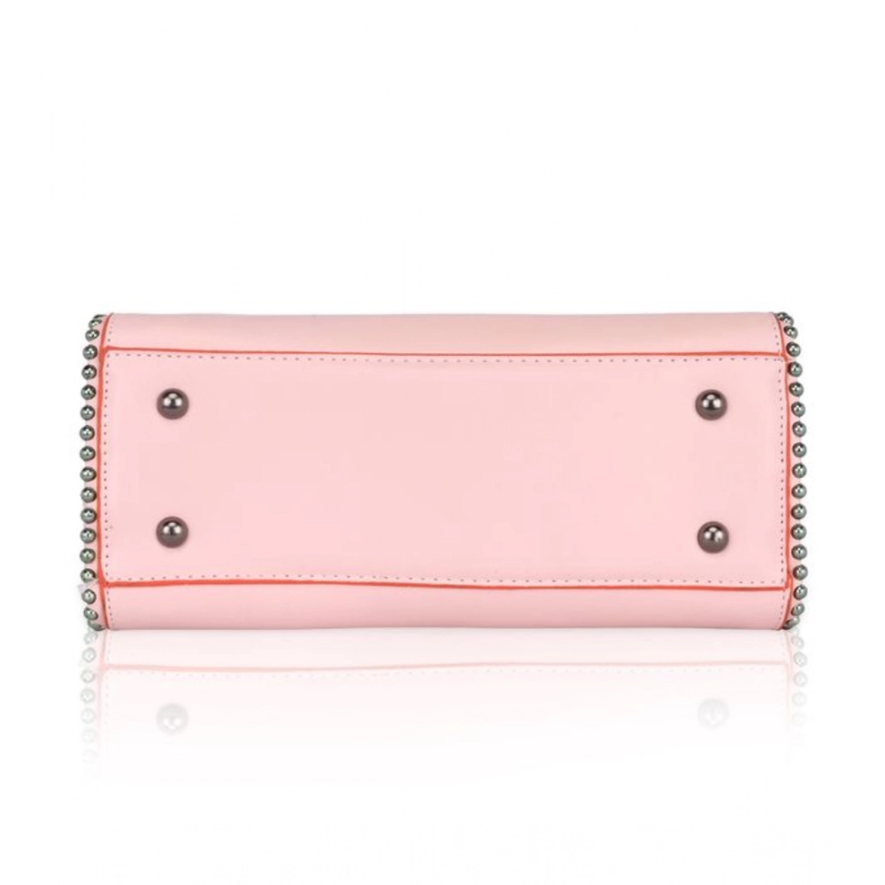 generic women's faux leather metal beads handbag (pink) generic women's faux leather metal beads handbag (pink)