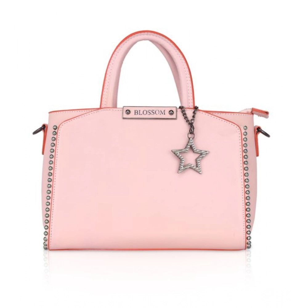 generic women's faux leather metal beads handbag (pink) generic women's faux leather metal beads handbag (pink)