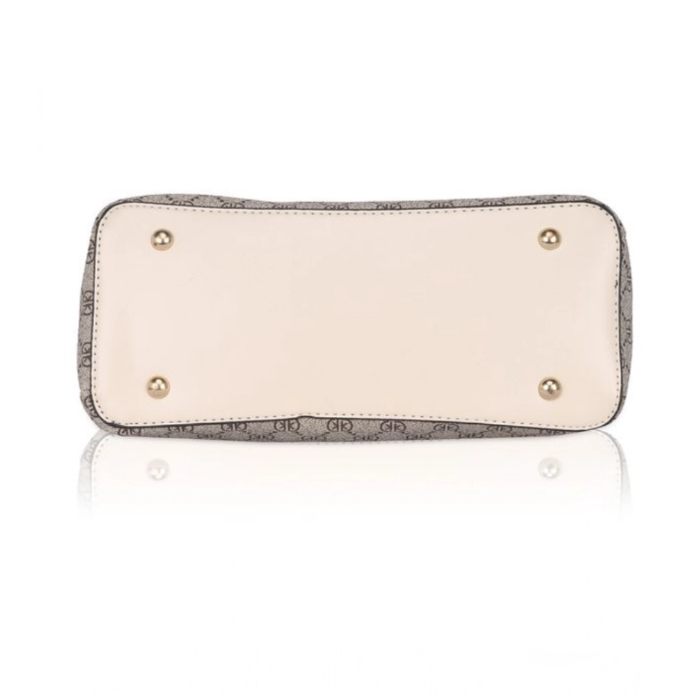 generic women's faux leather printed handbag (beige) generic women's faux leather printed handbag (beige)