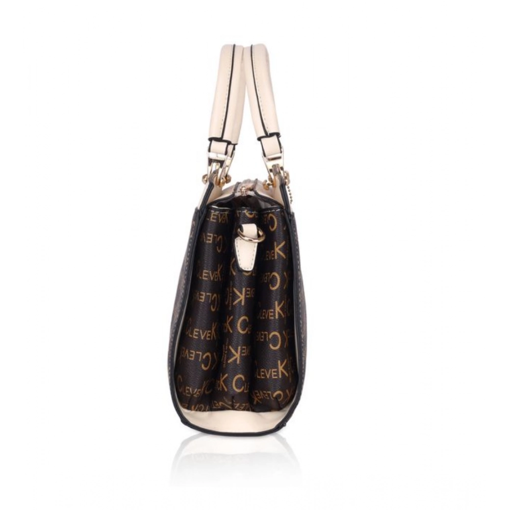 generic women's faux leather printed handbag (beige) generic women's faux leather printed handbag (beige)