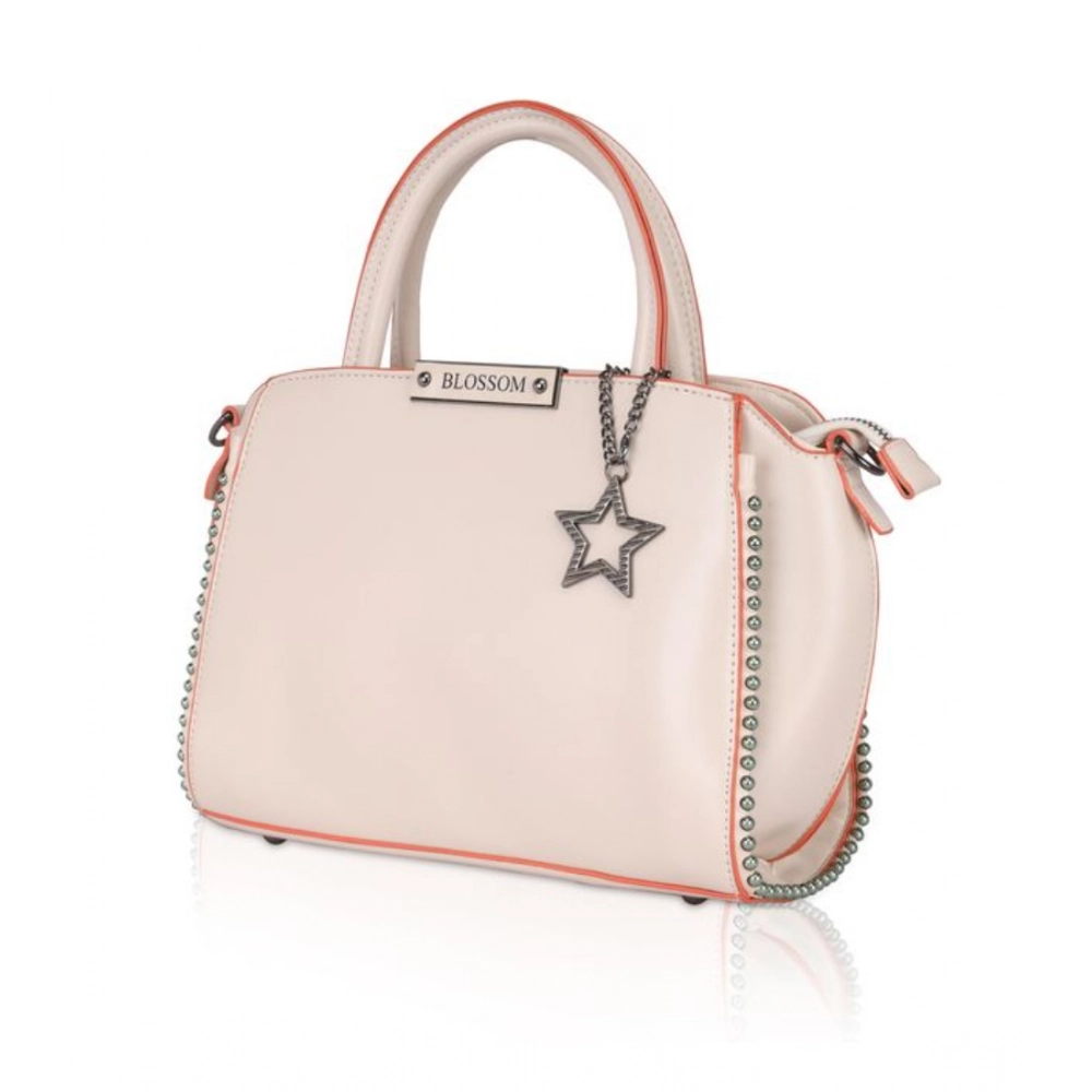 generic women's faux leather metal beads handbag (pink) generic women's faux leather metal beads handbag (pink)
