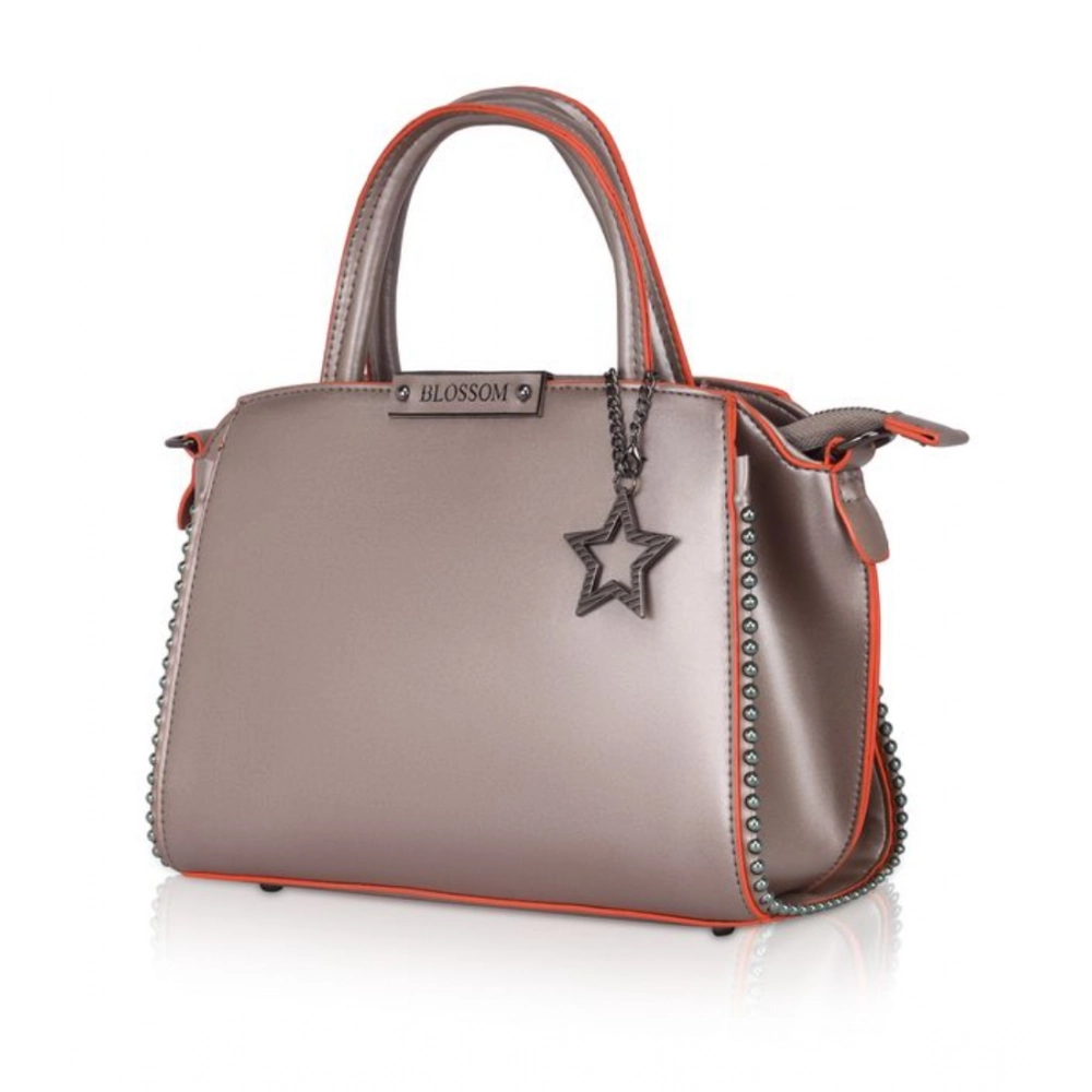 generic women's faux leather metal beads handbag (bronze) generic women's faux leather metal beads handbag (bronze)
