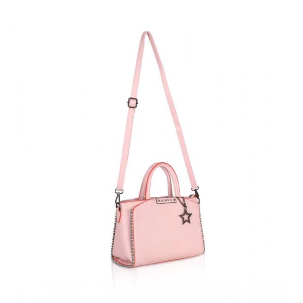 generic women's faux leather metal beads handbag (pink) generic women's faux leather metal beads handbag (pink)