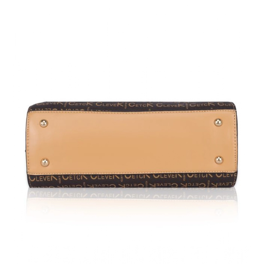 generic women's faux leather printed handbag (camel) generic women's faux leather printed handbag (camel)