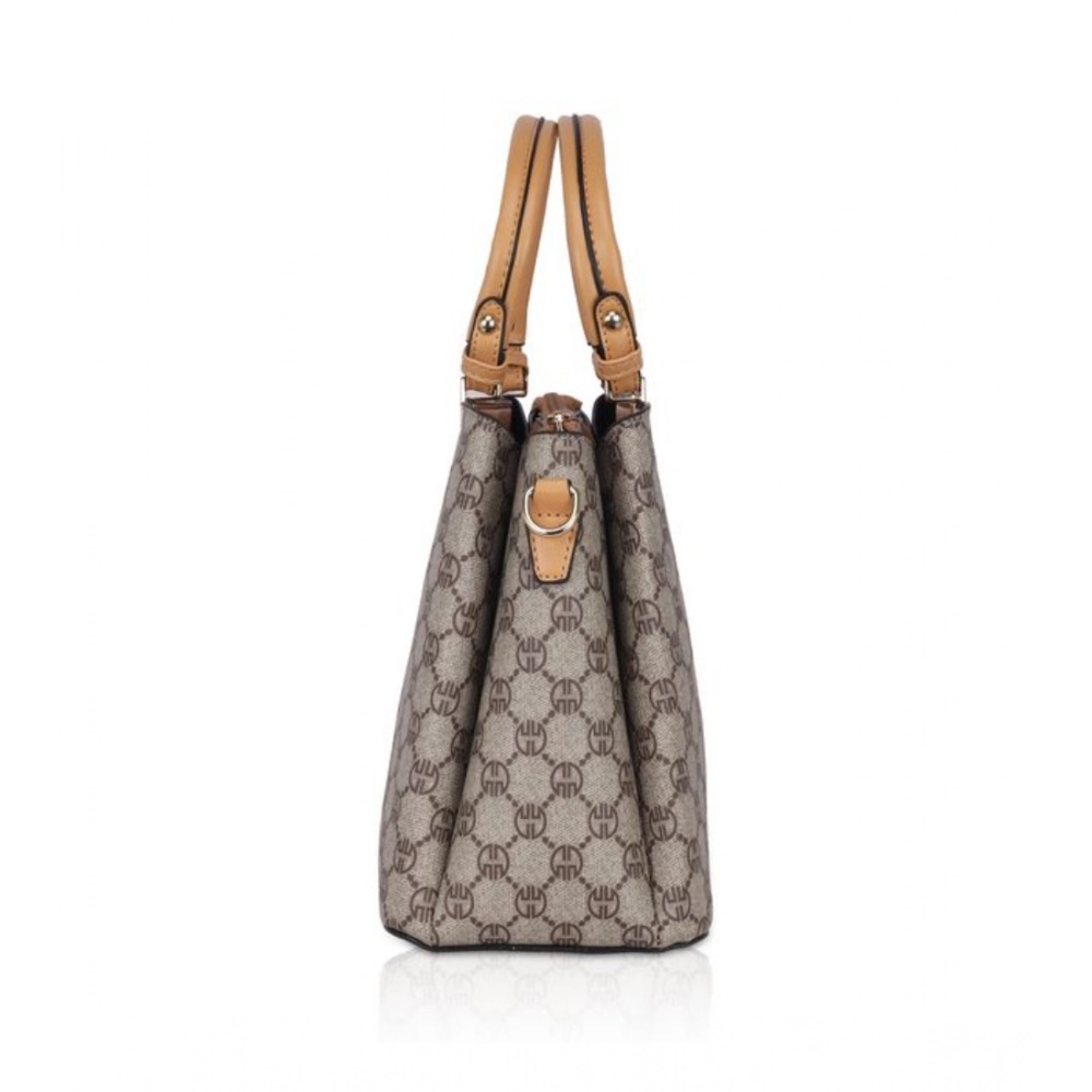 generic women's faux leather printed handbag (camel) generic women's faux leather printed handbag (camel)