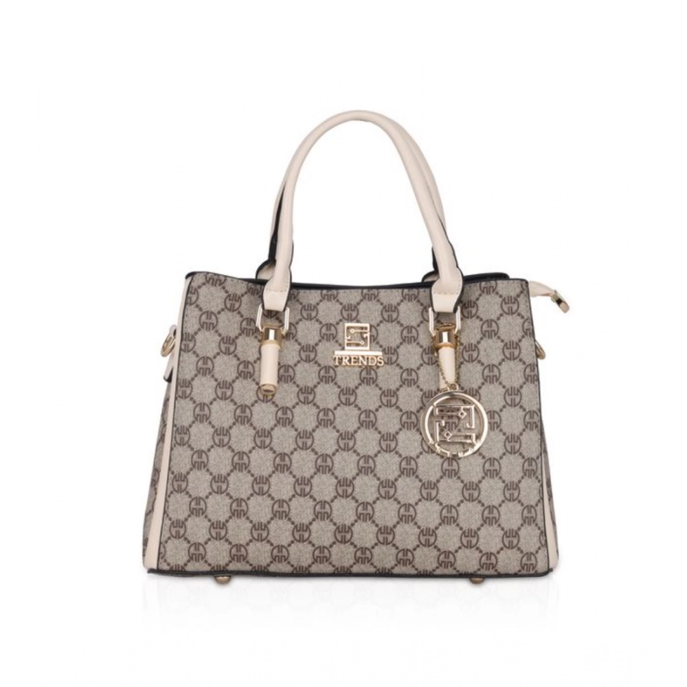 generic women's faux leather printed handbag (beige) generic women's faux leather printed handbag (beige)