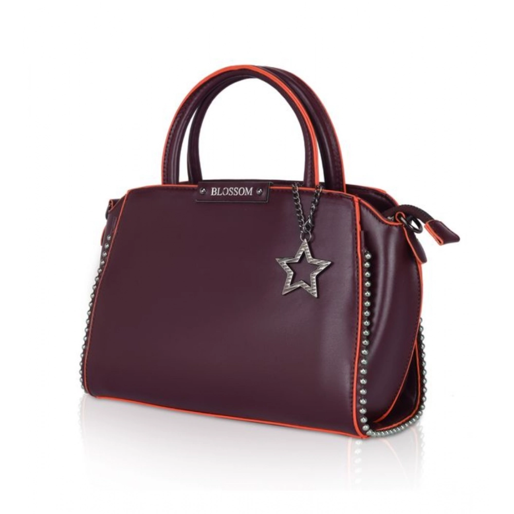 generic women's faux leather metal beads handbag (wine red) generic women's faux leather metal beads handbag (wine red)