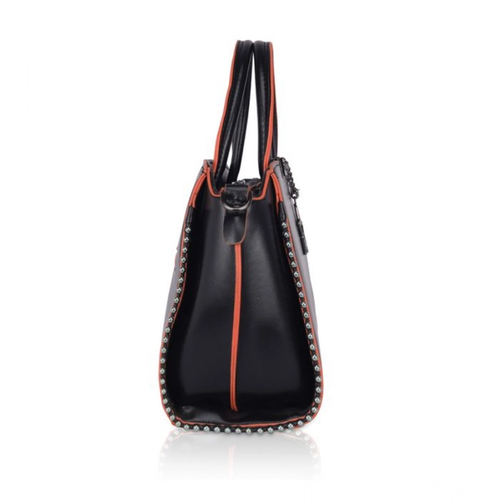 generic women's faux leather metal beads handbag (black) generic women's faux leather metal beads handbag (black)