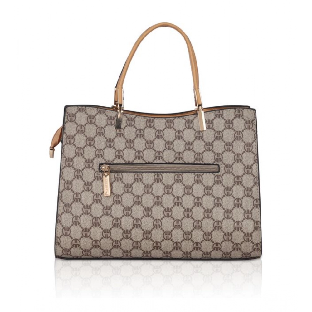 generic women's faux leather printed handbag (camel) generic women's faux leather printed handbag (camel)