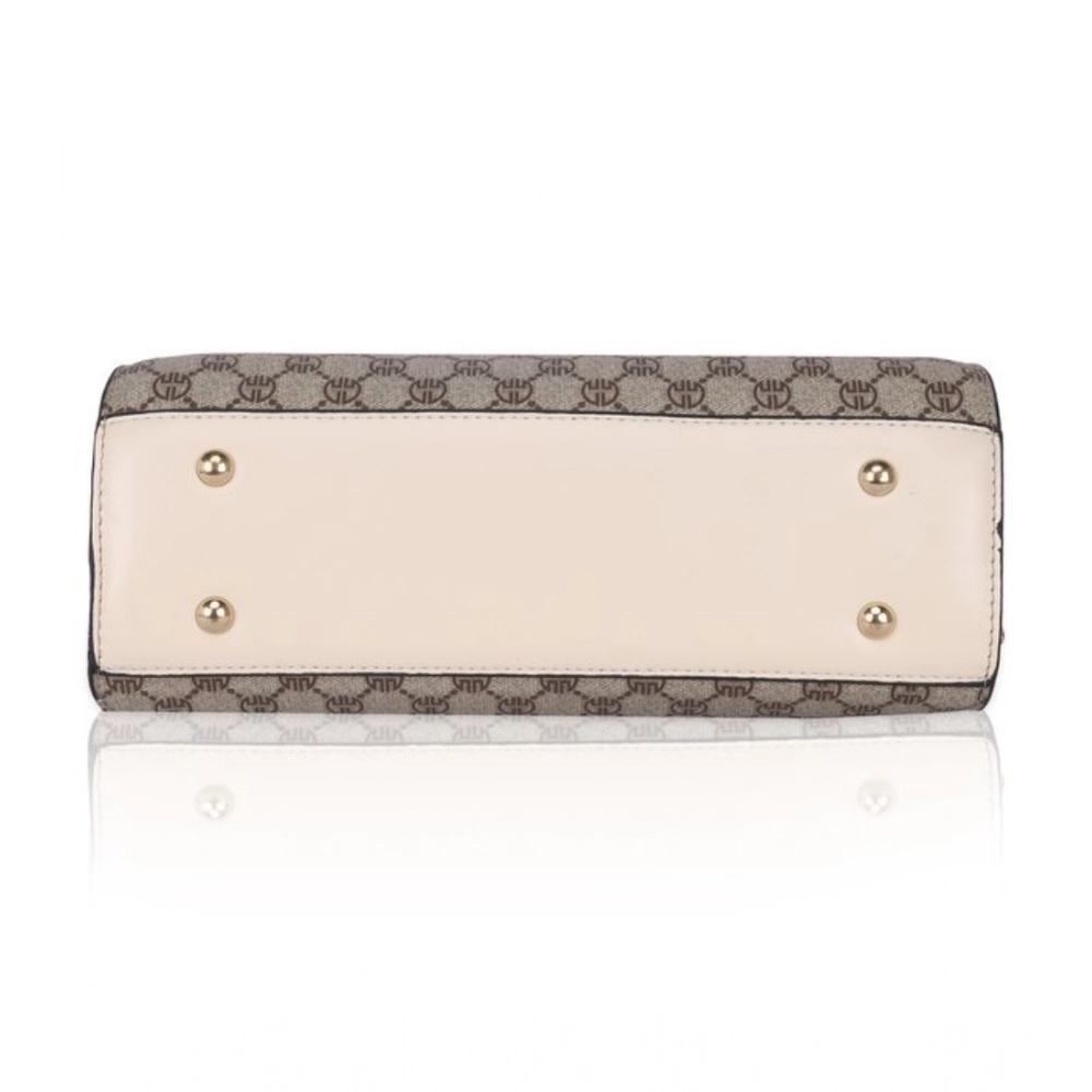 generic women's faux leather printed handbag (beige) generic women's faux leather printed handbag (beige)