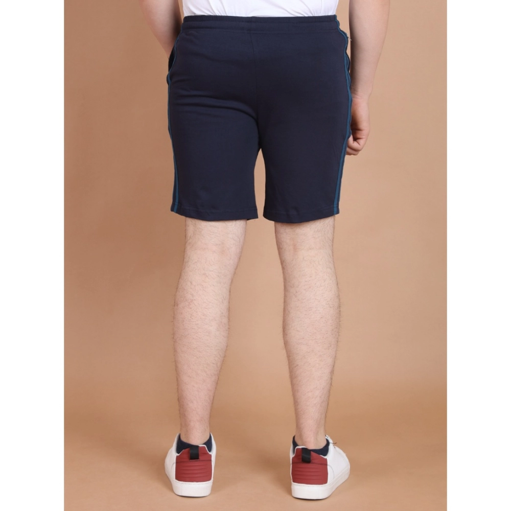 generic men's casual cotton striped above knee shorts (navy) generic men's casual cotton striped above knee shorts (navy)