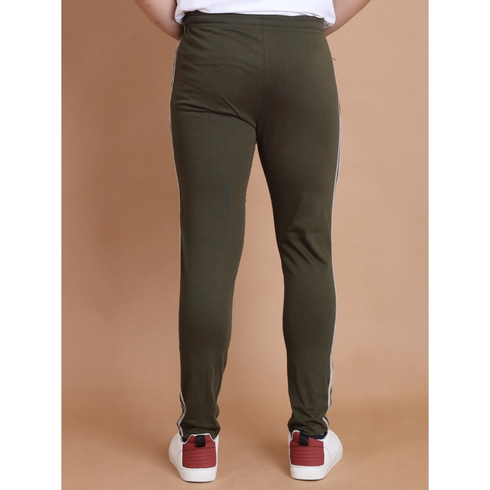 generic men's casual cotton striped full length track pant (olive) generic men's casual cotton striped full length track pant (olive)
