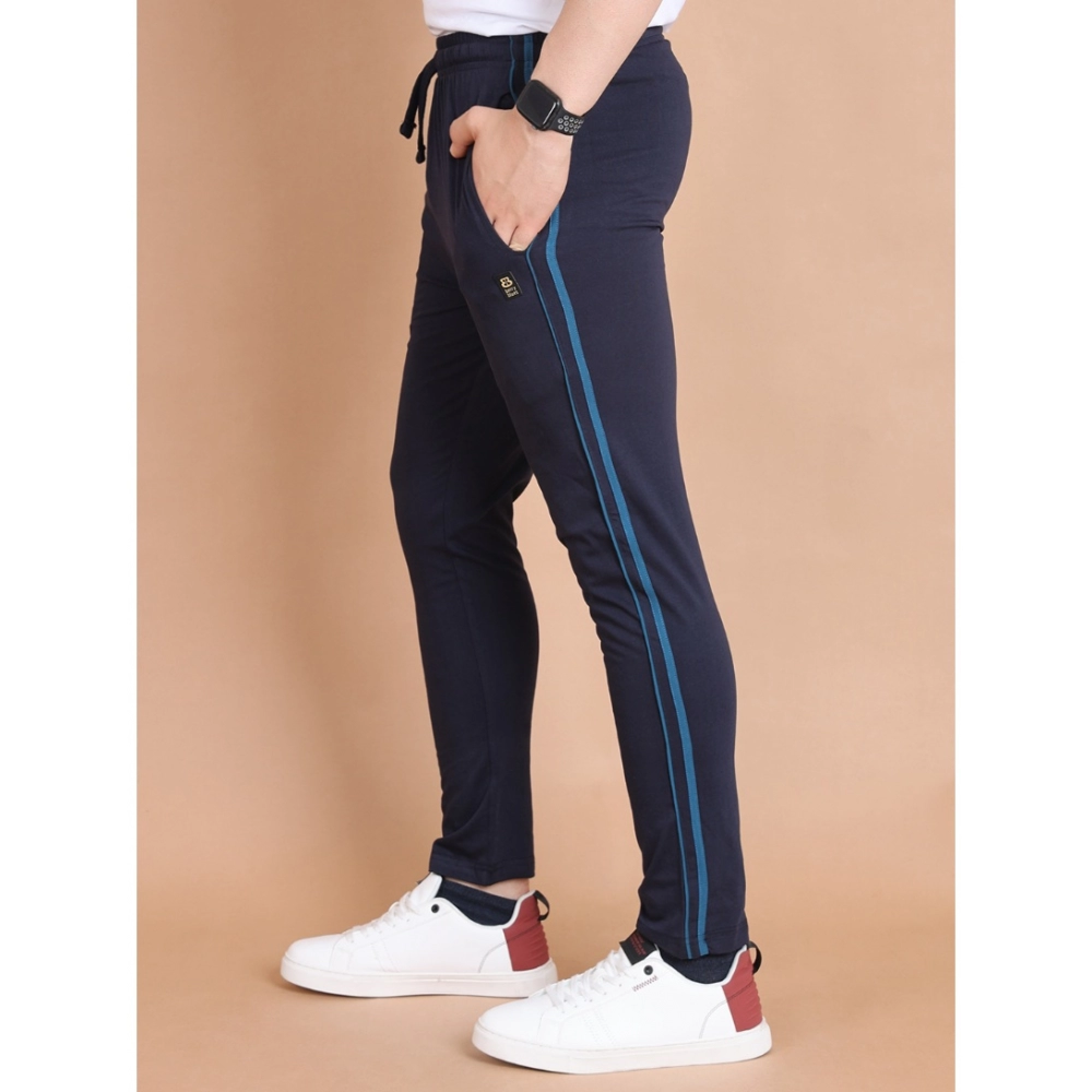 generic men's casual cotton striped full length track pant (navy) generic men's casual cotton striped full length track pant (navy)