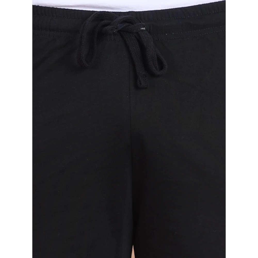 generic men's casual cotton striped above knee shorts (black) generic men's casual cotton striped above knee shorts (black)