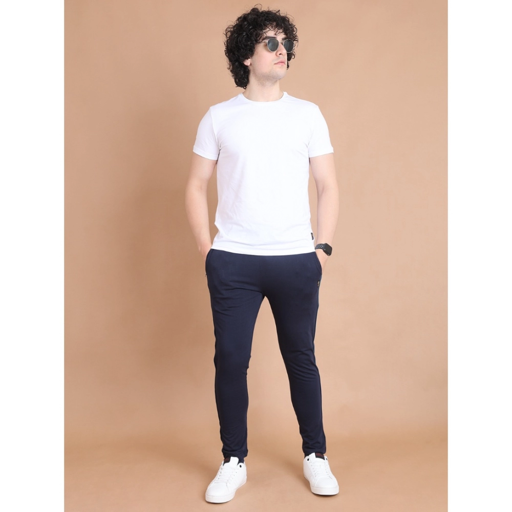 generic men's casual cotton striped full length track pant (navy) generic men's casual cotton striped full length track pant (navy)