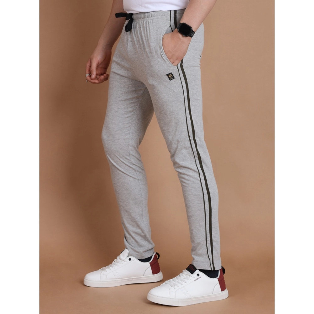 generic men's casual cotton striped full length track pant (greymelange) generic men's casual cotton striped full length track pant (greymelange)