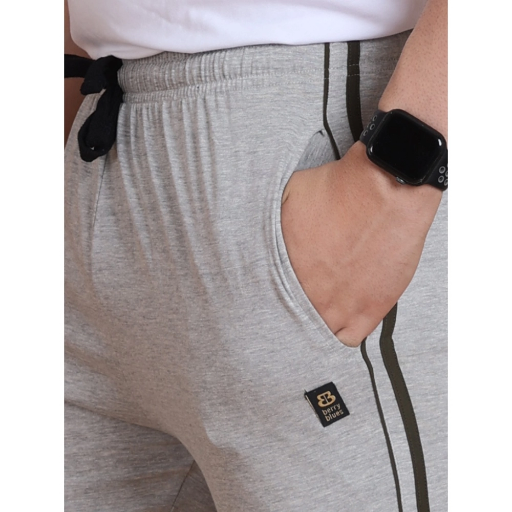 generic men's casual cotton striped full length track pant (greymelange) generic men's casual cotton striped full length track pant (greymelange)