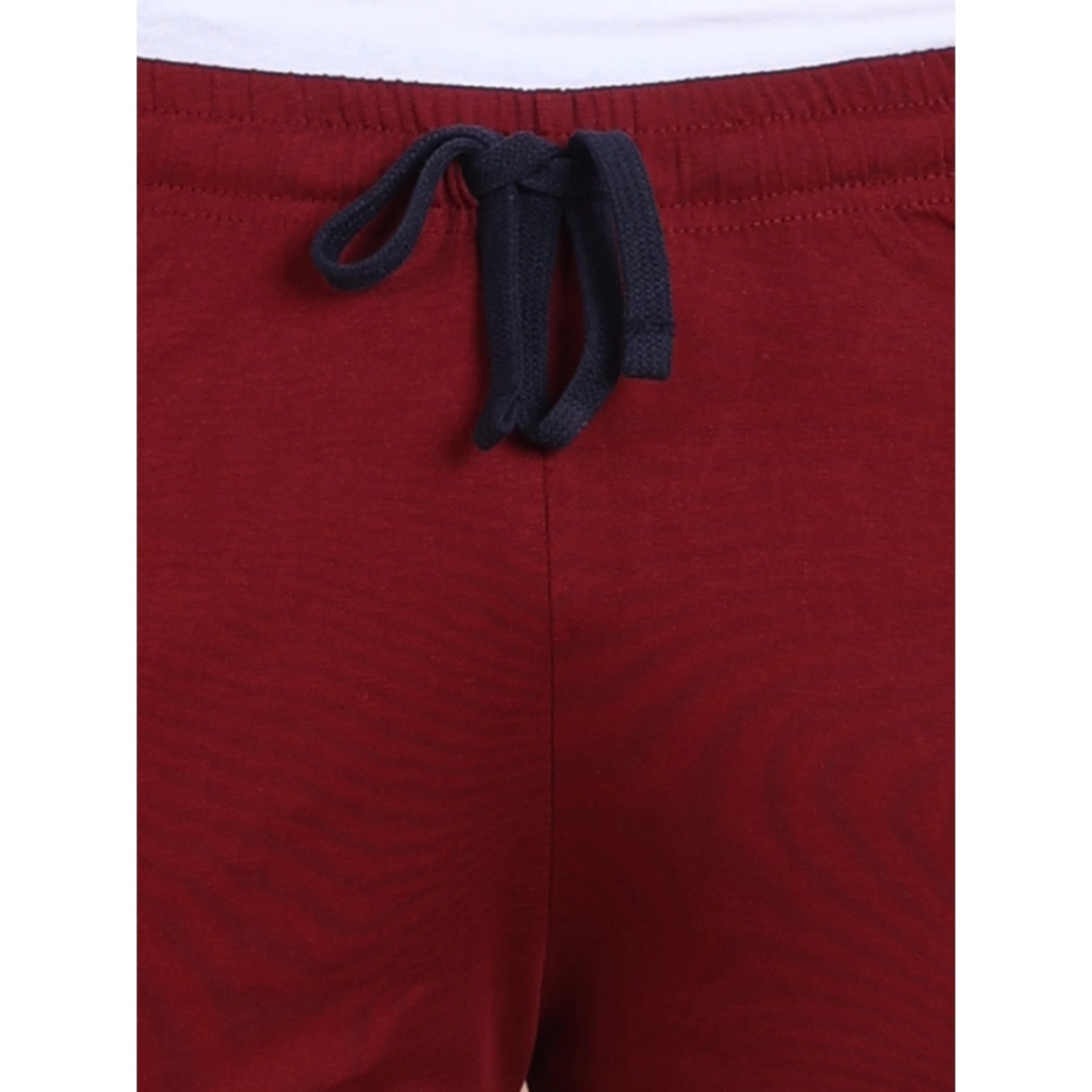 generic men's casual cotton striped above knee shorts (maroon) generic men's casual cotton striped above knee shorts (maroon)
